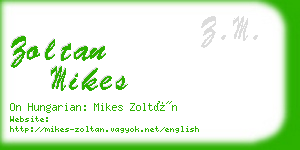 zoltan mikes business card